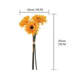 Bouquet artificiel gerbera blanc jaune rose moderne décoration intérieure mariage anniversaire minimaliste
