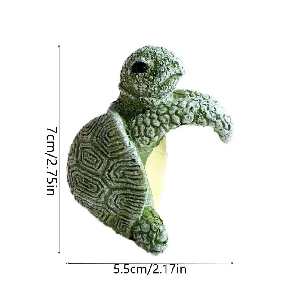 décoration jardin résine tortue vert carapace géométrique réaliste adhésifextérieur suspendu plante pot fantaisie animé