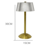 lampe table or moderne transparent motifs géométriques rechargeable flux lumineux 2492000 led chambre décoration