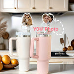 porte clés photo personnalisable transparent moderne blanc rose pâle clips flexible