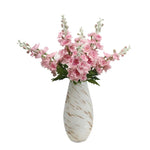 bouquet artificiel fleurs simples rose blanc vert vase décoration moderne mariageintérieur