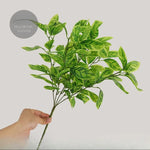 plantes artificielles feuilles variées vert rouge blanc modernes décoration intérieure 32cm 46cm 10 pièces