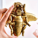 figurine abeille dorée résine décoration moderne intérieure salon réaliste sculptée adhésif