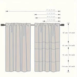 rideau blanc plissé rayures horizontales occultant moderne 100 polyester 84x114cm 2pcs