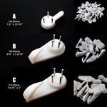 cintres blancs plats modernes tableaux 19x40mm 21x50mm 13x24mm 12pc invisible fixations