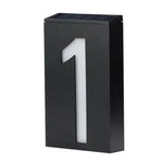 lumière solaire numéro rue ip65 led moderne adhésif extérieure porte villa blanc noir