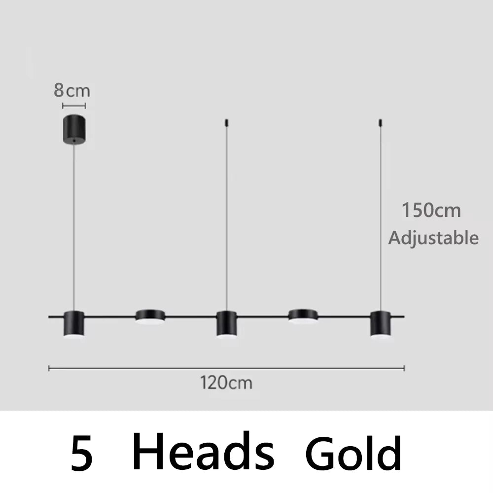 lampe suspendue moderne or câble ajustable flux lumineux 2000 82000 led certification rohs cem