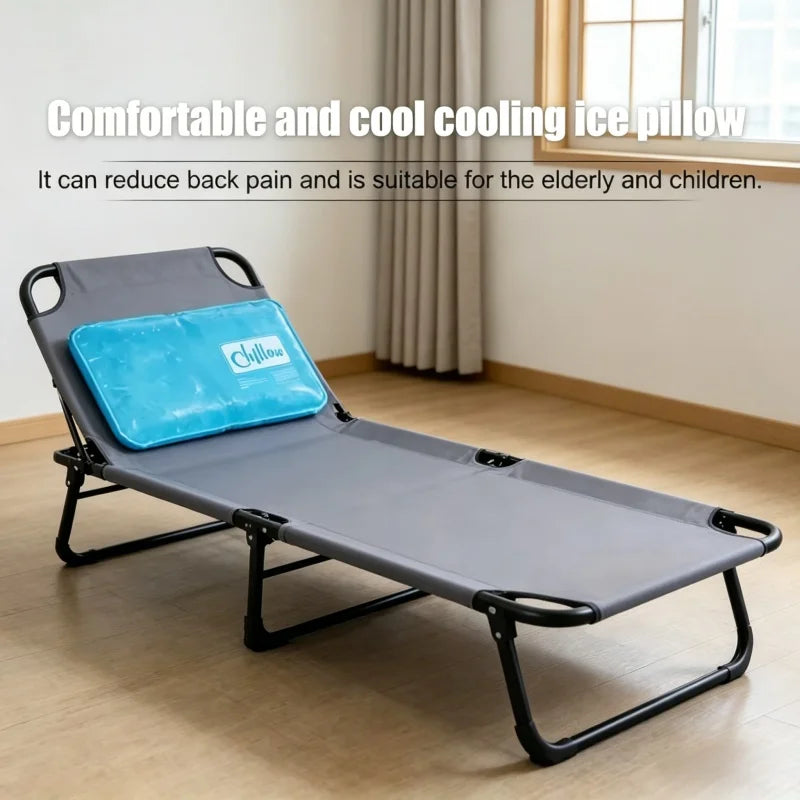 coussin refroidissement bleu clair uni moderne sac rangement guide utilisation voyage sommeil soulagement