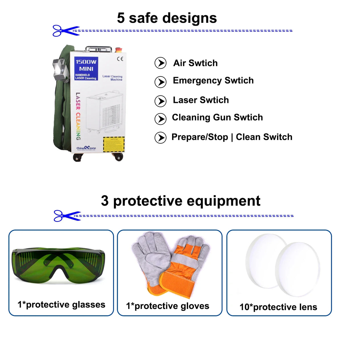 machine nettoyage laser industrielle écran tactile roulettes protections diverse langues