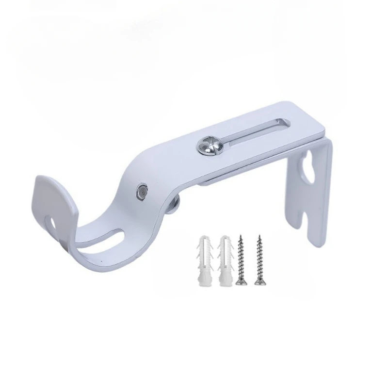 support rideau acier inoxydable noir blanc argenté moderne vis réglable 1pc 2pcs 3pcs