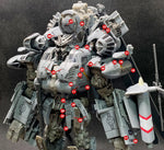 stickers personnalisables robot transformable hélicoptère militaire détaillé gris métallisé armes emblèmes tactical papier