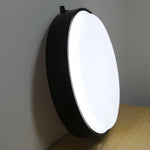 lampe led publicitaire double face zero waste earth store moderne minimaliste noir blanc