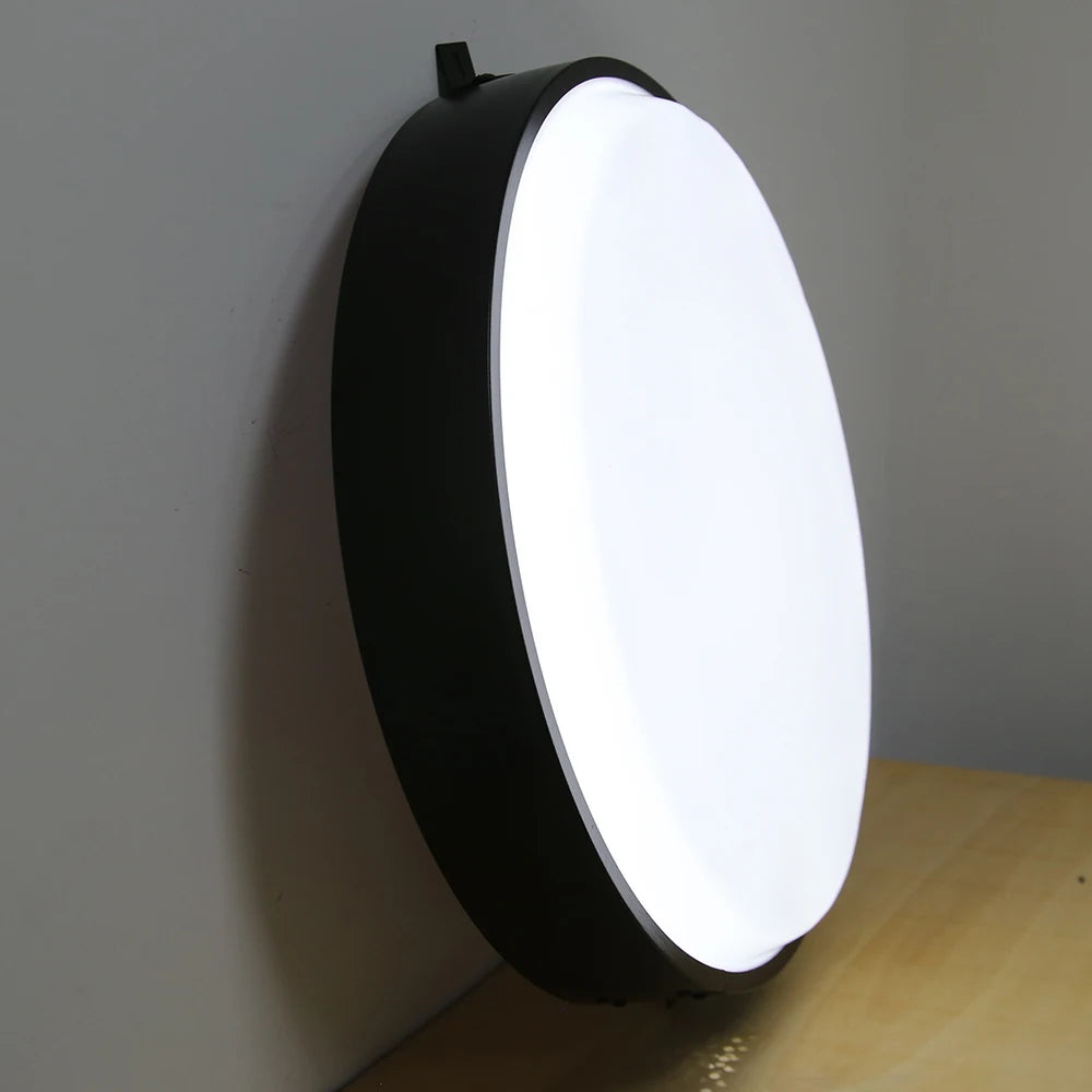 lampe led publicitaire double face zero waste earth store moderne minimaliste noir blanc