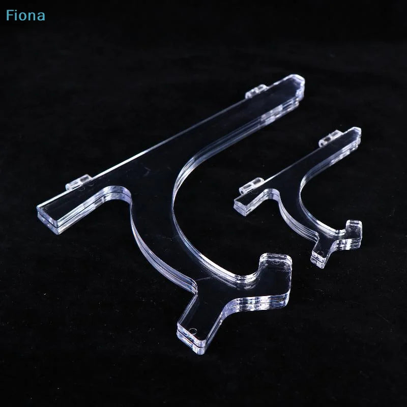 présentoir pliable transparent support assiettes clips moderne rangement domestique transparent sans motif plastique