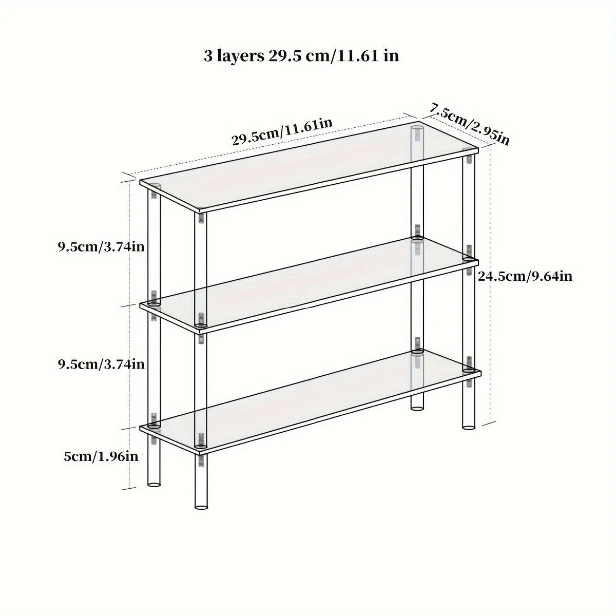 présentoir transparent acrylique support rangement vis fixations moderne cupcakes figurines