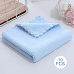 serviettes microfibre face absorption rapide vert pastel rose bleu gris beige opaques modernes