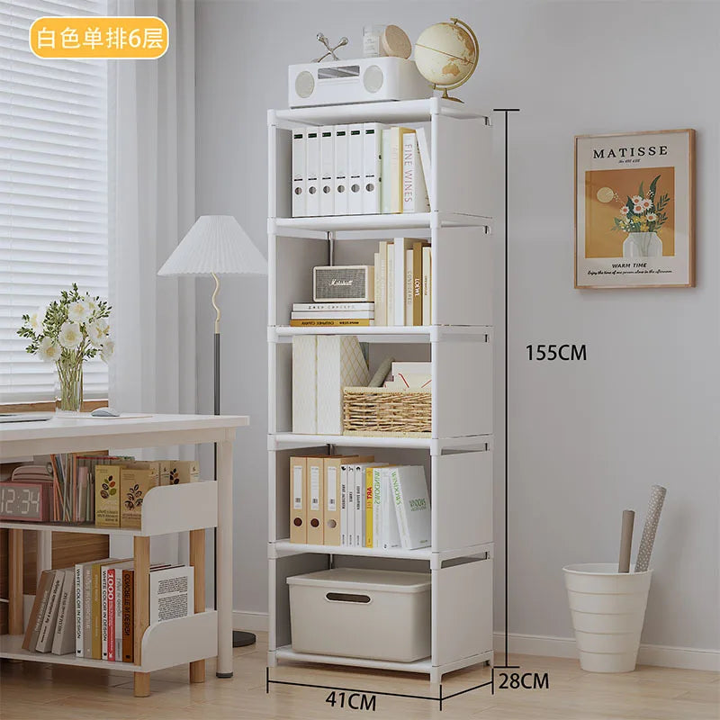 étagère modulaire multi niveaux assemblage facile moderne blanche gris boîtes rangement paniers osier fonctionnelle