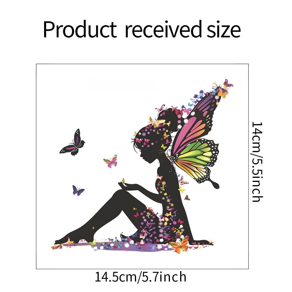 autocollants murals papillons colorés silhouette féerique chambre salon décoration murale stickers animés pvc