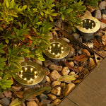lampe solaire moderne dorée ip65 led diodes autoinstallation extérieure jardin