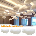 nuages blancs suspendus coton doux décoration mariage anniversaire diy led enfants romantique aérien