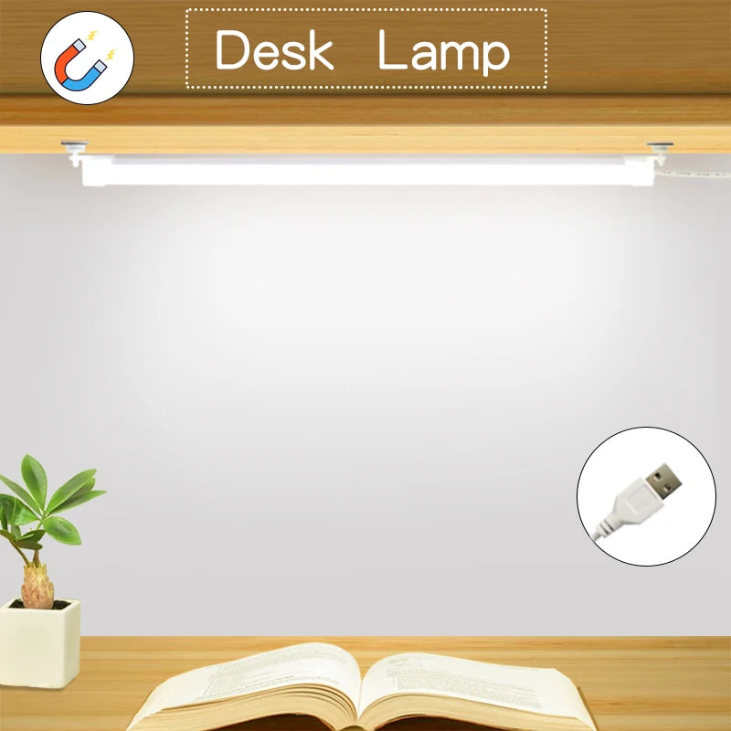 lampe led aimantée usb moderne blanc mat 32cm 5v warm white light