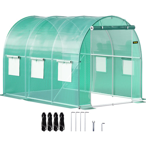 serre tunnel serre verte moderne fenêtres transparentes durables assemblage facile imperméable inclusion outils jardin