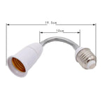 adaptateur ampoule E27 blanc flexible moderne 65mm 95mm 120mm adhésif métal certifié