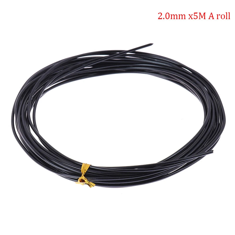 fil formation bonsaï métal noir marron gris 1mm 2mm 3mm 5m 10m jardinage