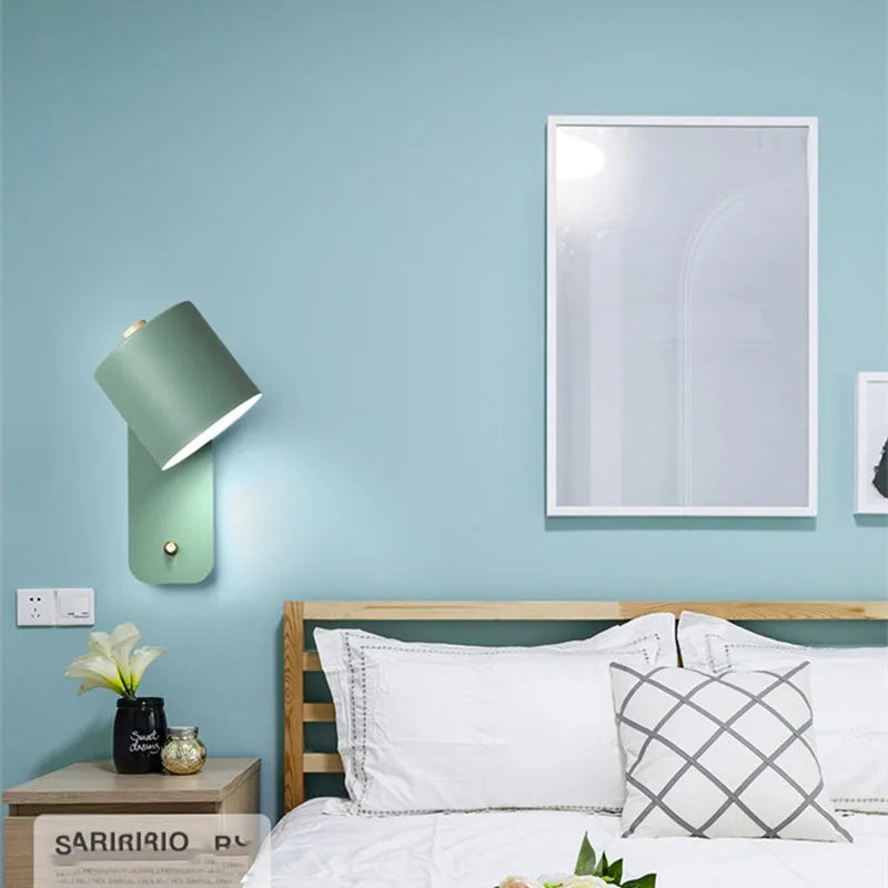 applique murale moderne minimaliste gris blanc vert noir éclairage chambre cuisine entrée étude