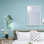 applique murale moderne minimaliste gris blanc vert noir éclairage chambre cuisine entrée étude