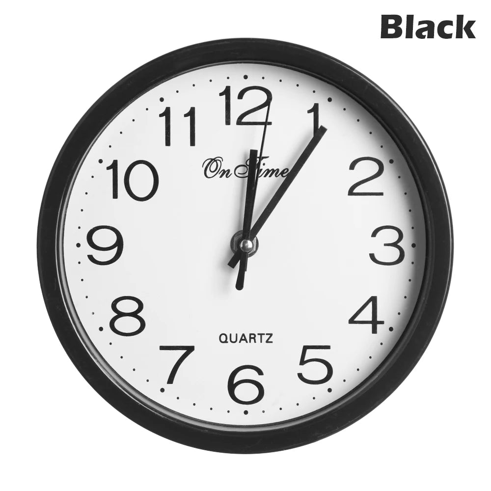 horloge murale moderne quartz aiguille noir cadre blanc étude chambre cuisine