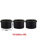pots fleurs tissu non tissé noir vert modernes poignées 10 gallons