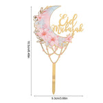 décoration gâteau or rose bleu boho chic pique bois fleurs géométrique İslam fête
