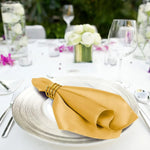 anneaux serviette dorés métal moderne élégants set 12 anneaux décoration table événements