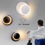lampe murale led moderne minimaliste fixée mur interrupteur tactile noir blanc