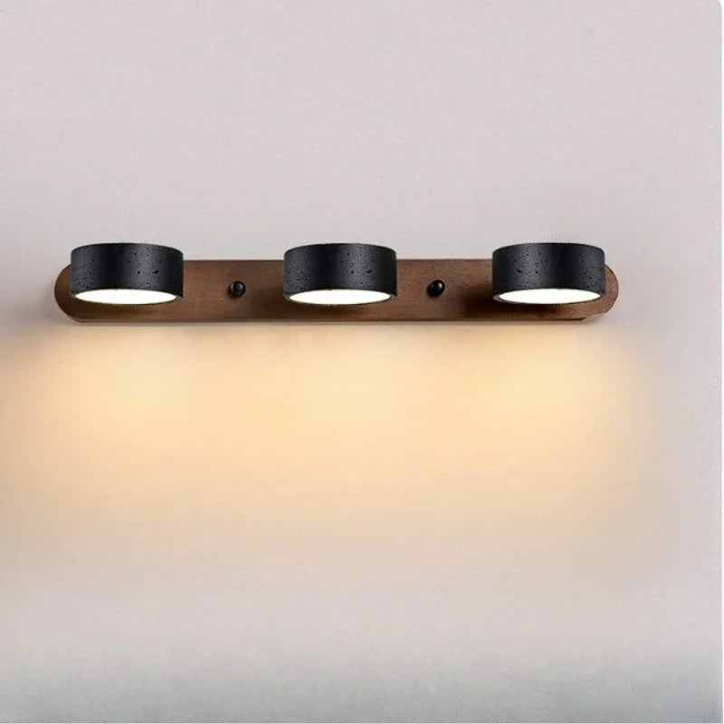 Applique murale LED moderne minimaliste pierre noire interrupteur chaîne japonais
