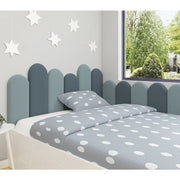 Tête de lit adhésive en bois personnalisable pour chambre à coucher - Stickers muraux nordiques