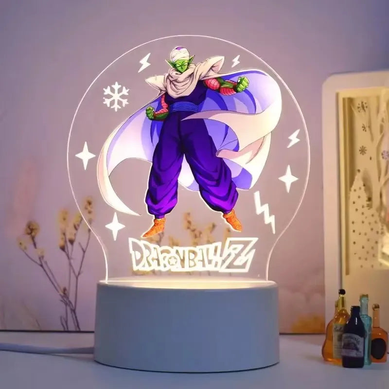 lampe led dragon ball transparente personnages goku animation décoration noël moderne