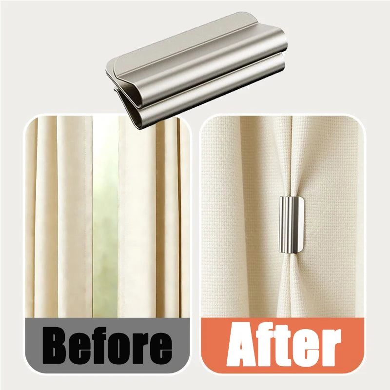 clips magnétiques rideaux fermés anti lumière moderne détachable sans perçage blackout métal