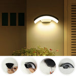 éclairage led applique murale moderne 18w rgbw blanc chaud ip65 verre trempé minimaliste contemporain