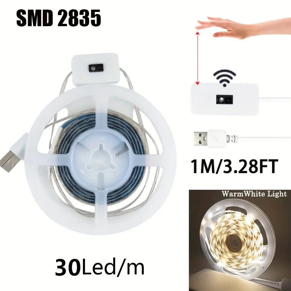 ruban led adhésif blanc 5v usb capteur mouvement moderne 1mètre