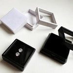 boîtes bijoux rangement cuir pu blanc noir contemporain 2cm 2cm 1.5cm