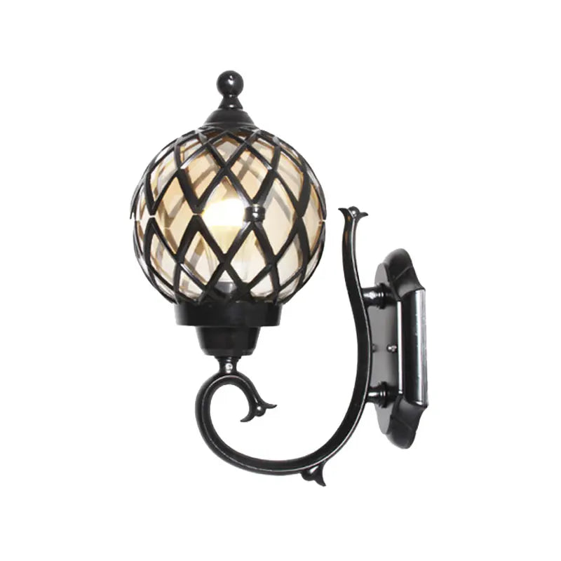 lampe murale vintage noir bronze ajourée rétro entrée chambre étude salle bain interrupteur bouton
