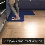 tapis sol antidérapant gris foncé moderne uni doux cuisine salle bain porte chambreintérieur