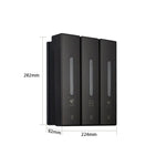 distributeur savon liquide moderne noir blanc adhésif sans perçage grande capacité minimaliste opaques