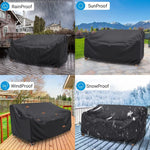 housse canapé noir texture tissée moderne boucle fixation corde ajustable ventilation poignée padded handle