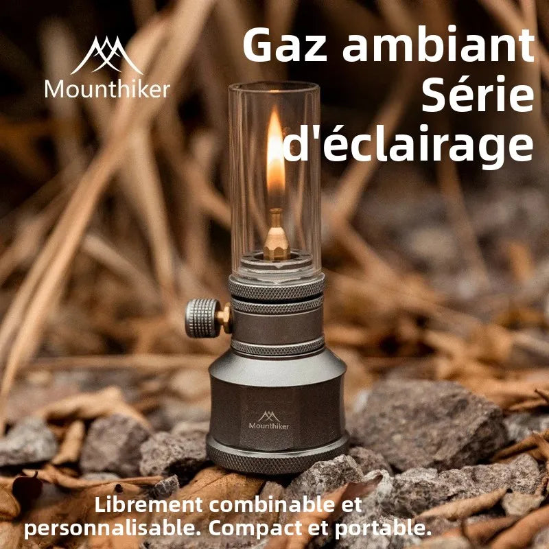 lampe gaz camping verre transparent moderne petite taille cartouche gaz instructions