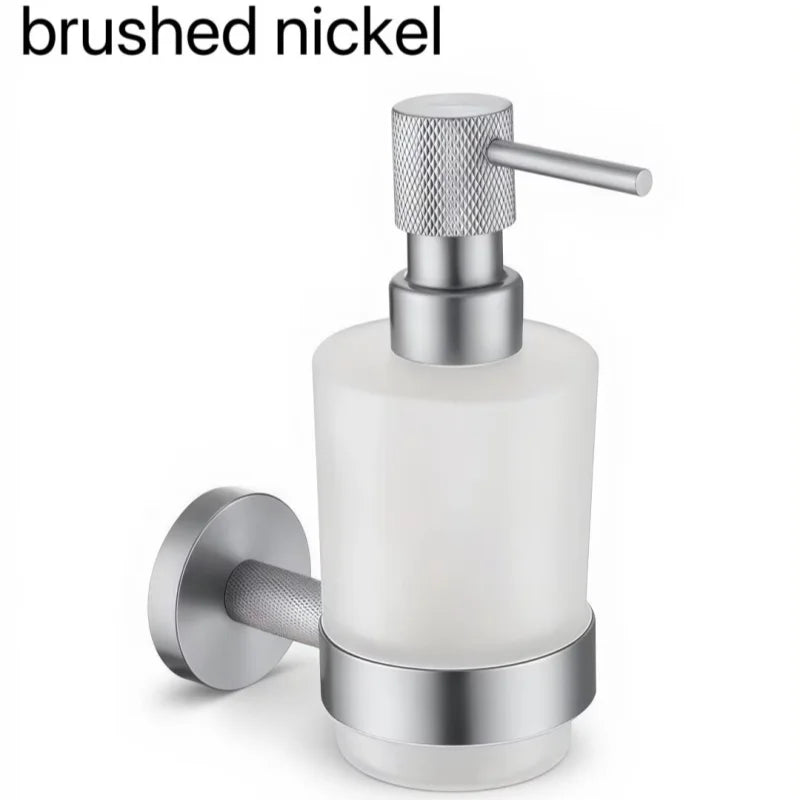 Distributeur savon liquide mural moderne rose gold nickel brossé noir mat blanc matchrome