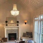 lustre vintage bois blanc suspension chambre salon bohème éclairage intérieur