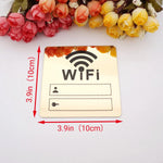 panneau informatif moderne adhésif or noir wifi non fumant toilette 10cm